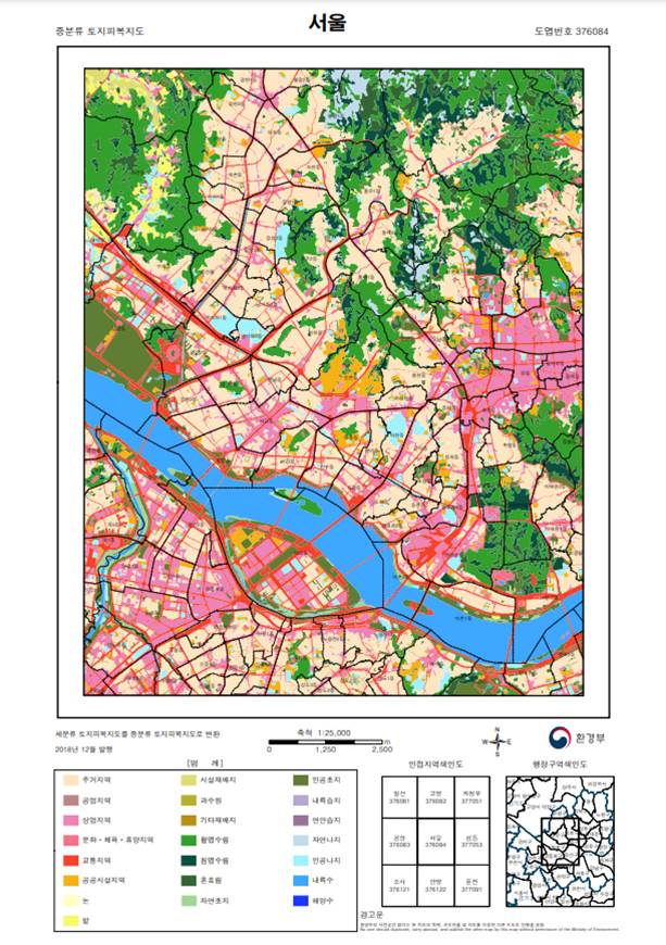 중분류 토지피복지도