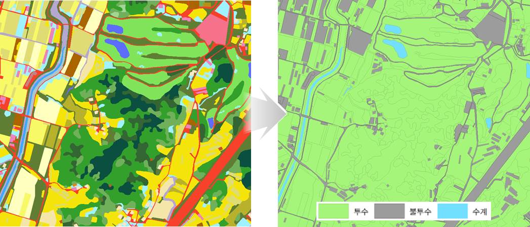 <기후변화에 따른 현재와 미래(2071~2100년)의 생태계 취약성 분포현황>